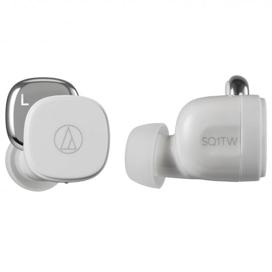 Audio-Technica ATH-SQ1TWWH True Wireless Earbuds WHITE