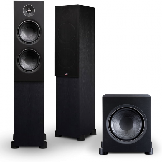 PSB Alpha T20 Floorstanding Speakers + Alpha S8 Subwoofer Bundle BLACK ASH