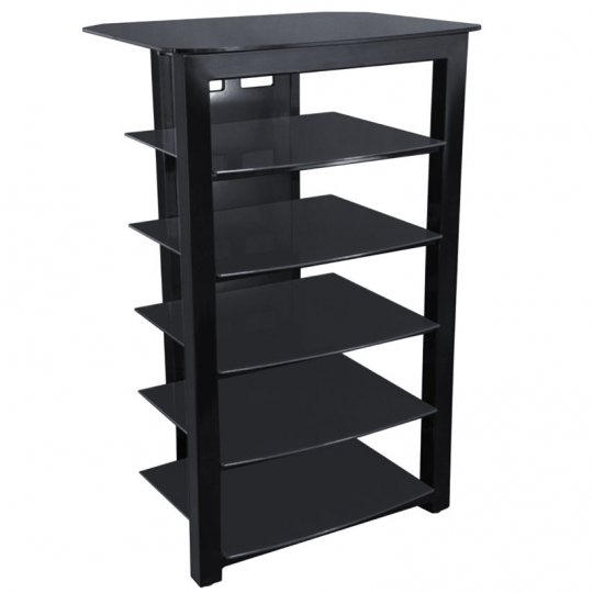 Sonora 122a6 D N 43 Inch Five Glass Shelf Audio Stand 5 Shelf Black Gloss Canada Electronicsforless Ca 122a6 D N