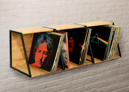 Description image for NorStone Metal & Bamboo Vinyl LP Case (Stackable) BAMBOO