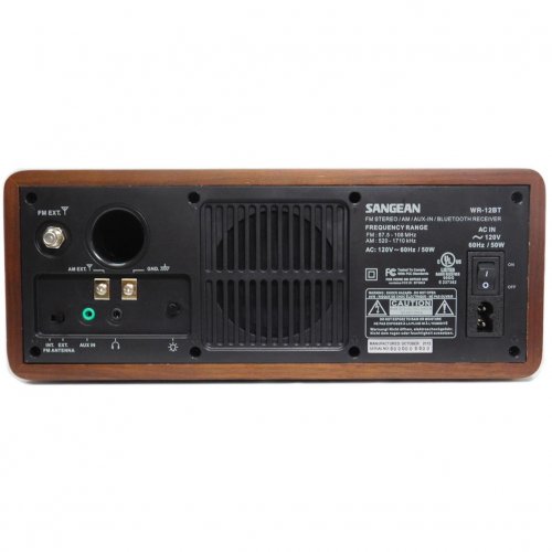 Sangean WR-12BT AM/FM/Bluetooth Analog Wooden Vintage Style Radio