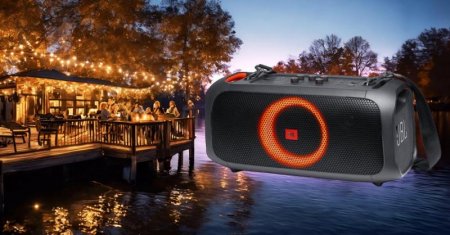 Description image for JBL PartyBox On-The-Go Portable Party Speaker BLACK - Open Box