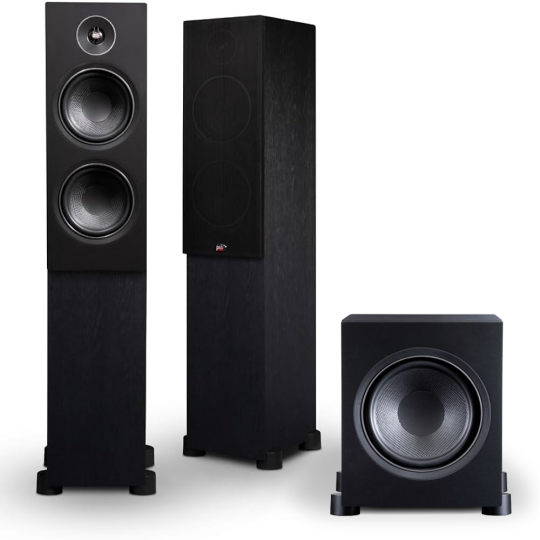 PSB Alpha T20 Floorstanding Speakers + Alpha S8 Subwoofer Bundle BLACK ASH