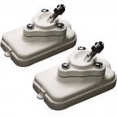 MarcoMount Swivel Mount for Speakers with 3/8" - 16 Threaded Mount Inserts (Pair) WHITE