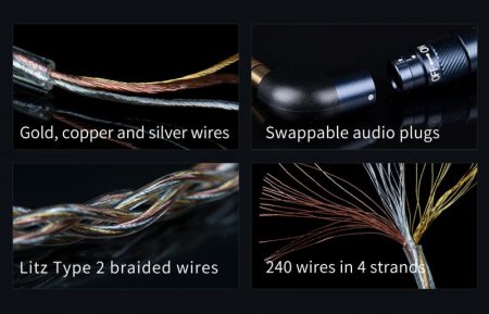 Description image for FiiO LC-RE Pro 2.5/4.4mm Balanced 3.5 Single Earphone MMCX/0.78 Upgraded Cable